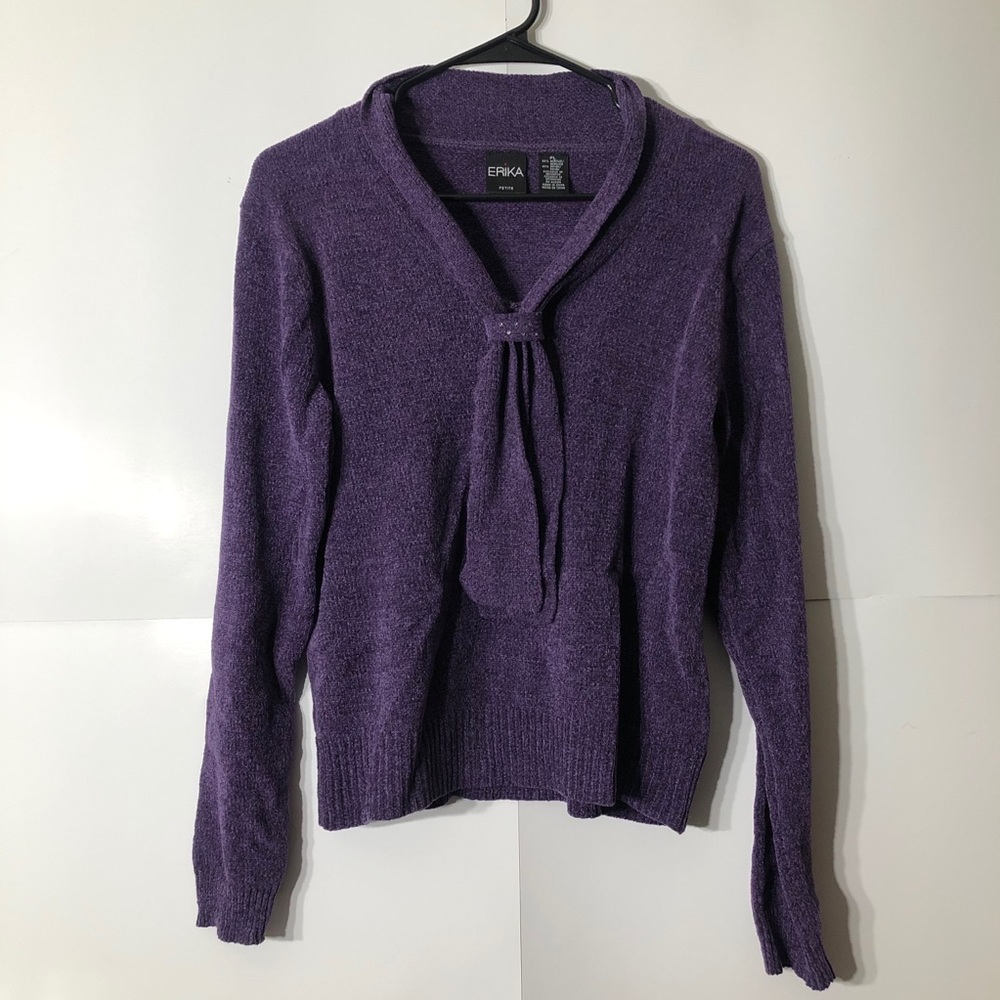 3/$20 Erika purple sweater v-neck long sleeve